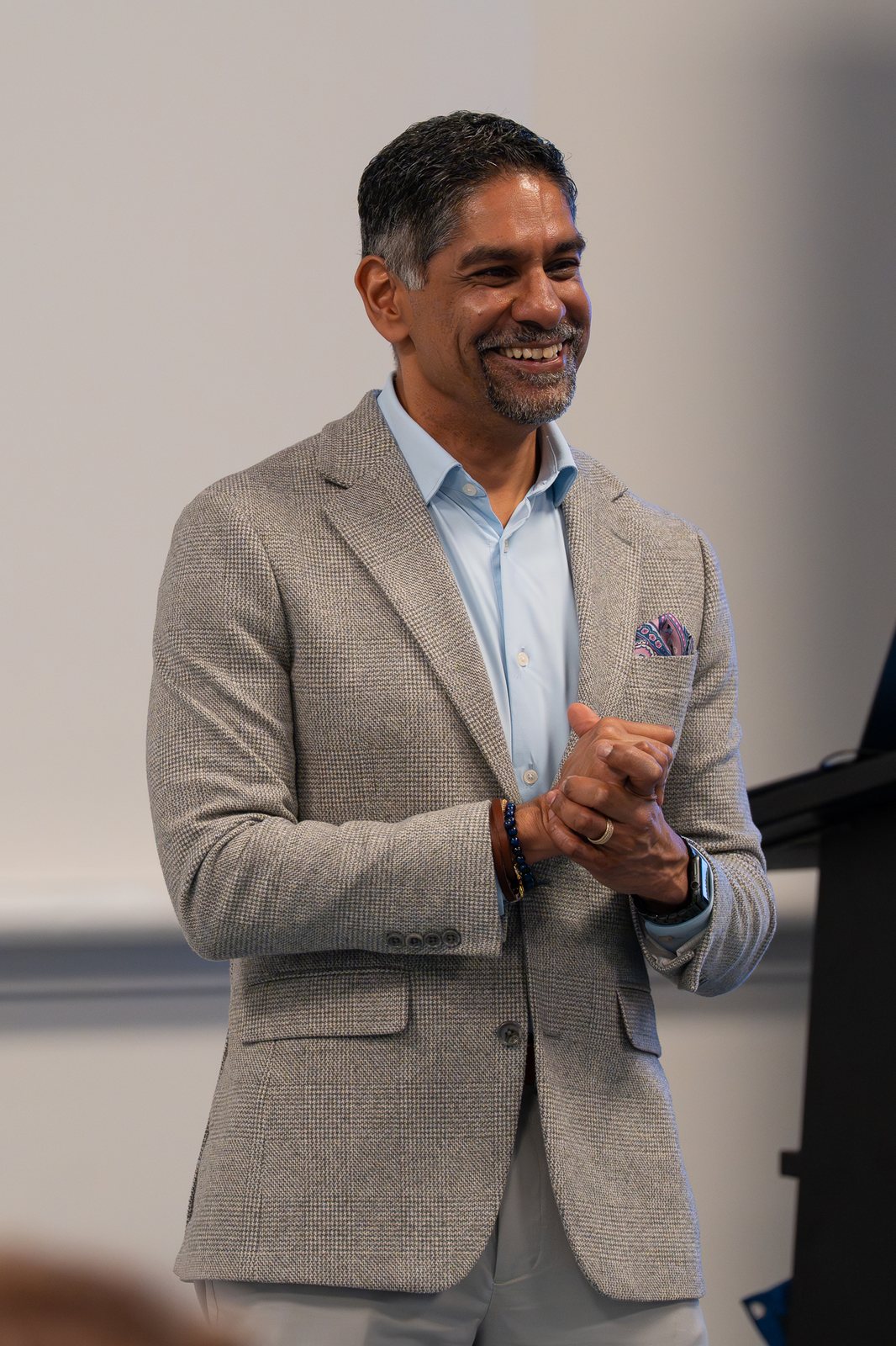 Pinaki Kathiari presenting