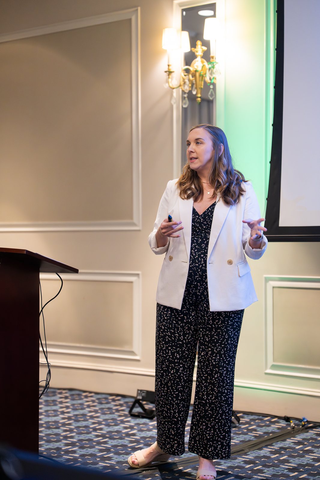 Kelsey Buckholtz presenting