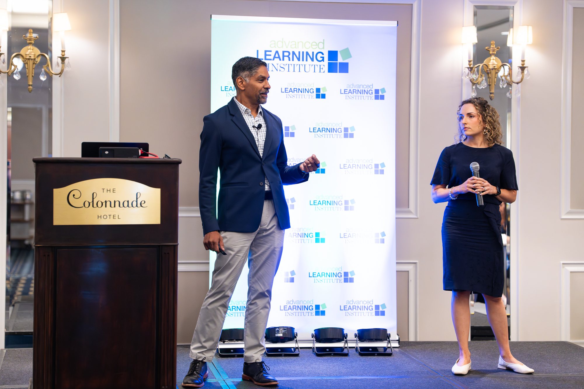 Pinaki Kathiari and Teresa Palase presenting at ALI Strategic Internal Comms 2025