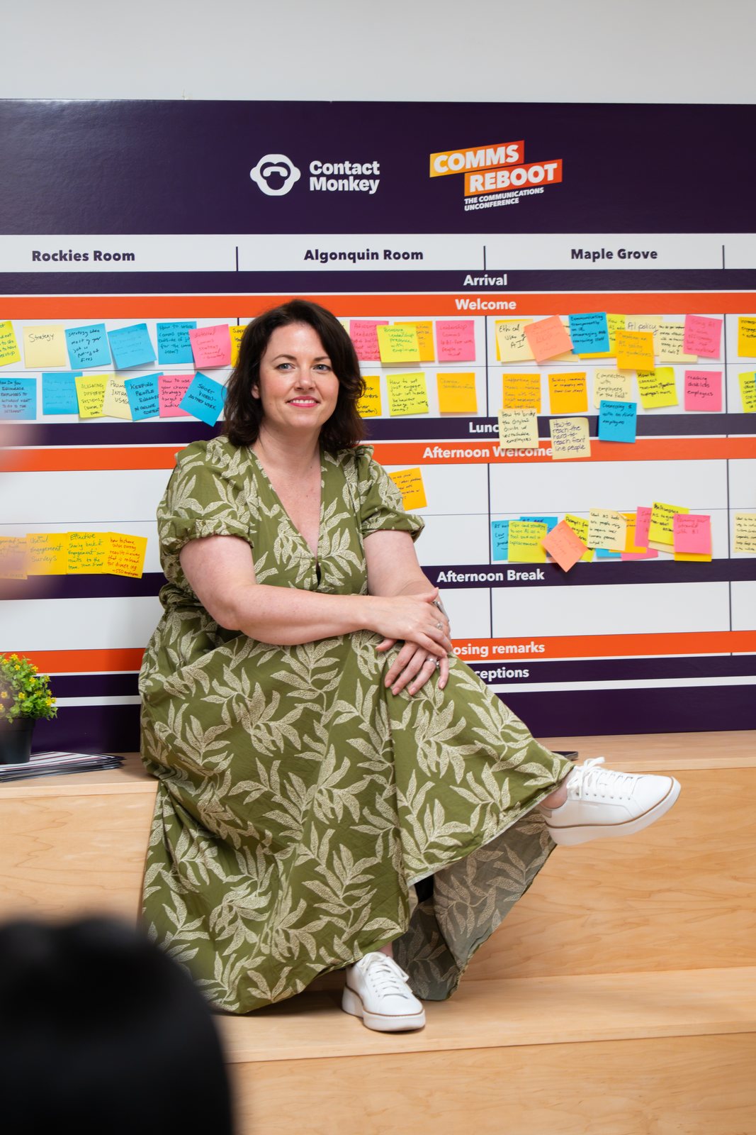 Jenni Field at the agenda board