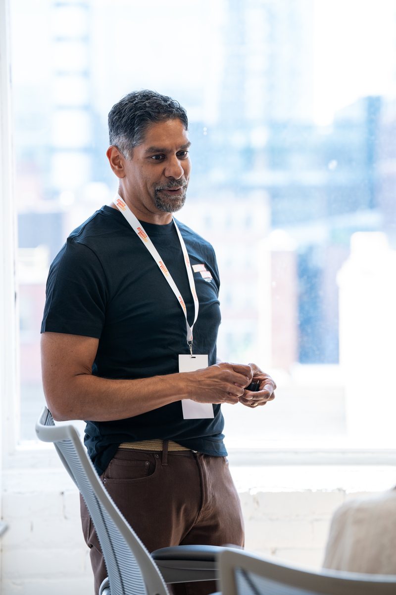 Pinaki Kathiari facilitating a discussion