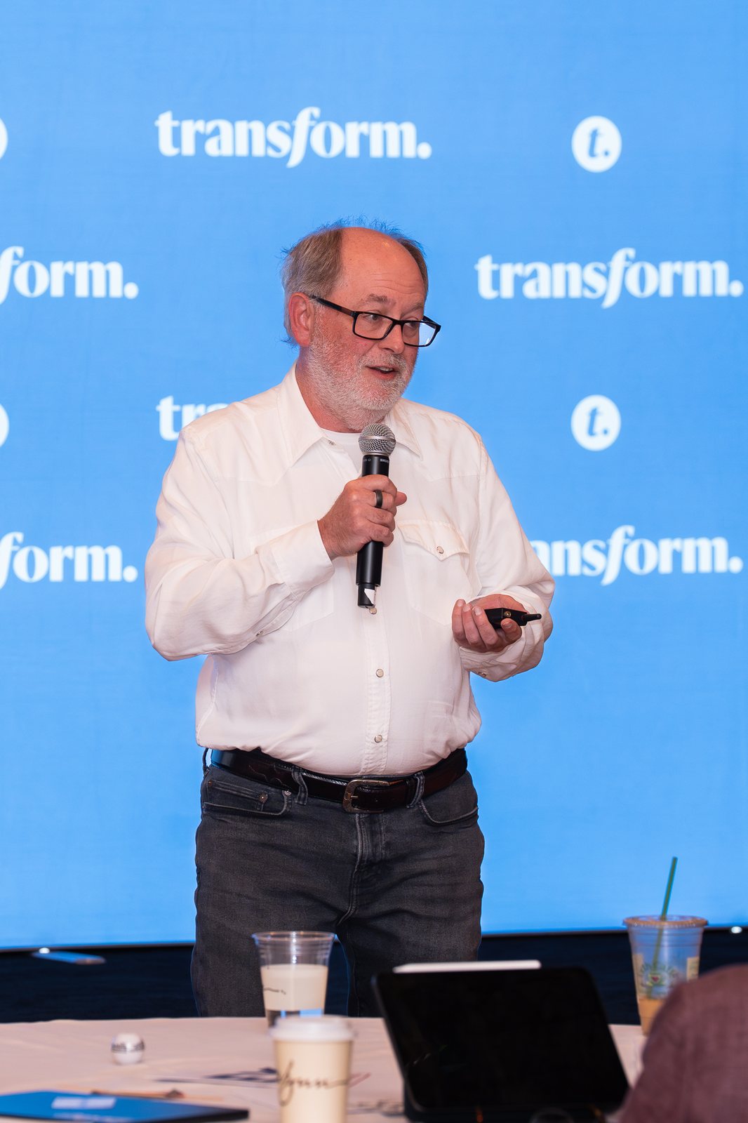 A speaker presenting
