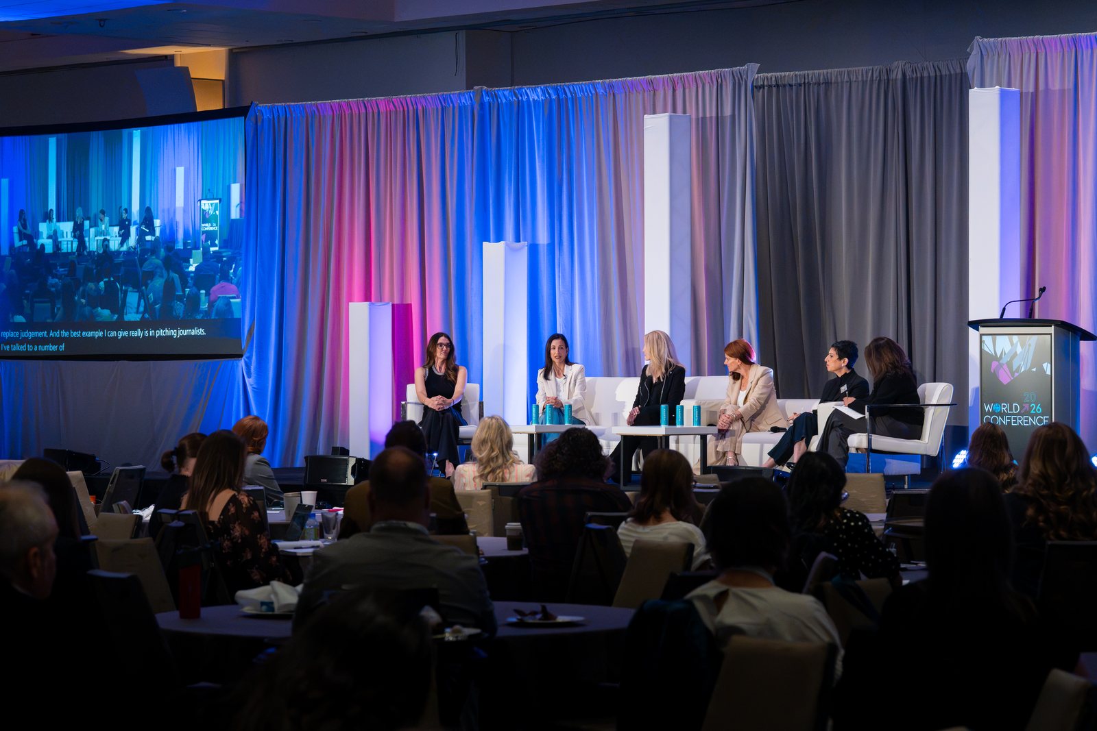 The main-stage panel with Becca Chambers