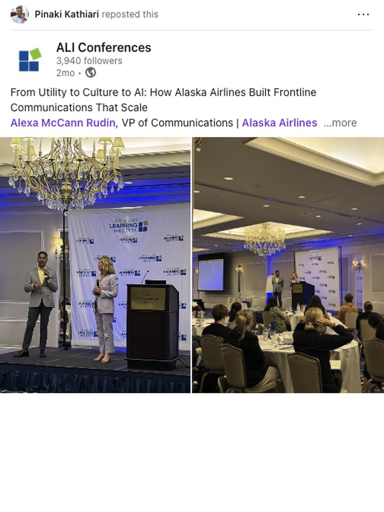 ALI Conferences LinkedIn post