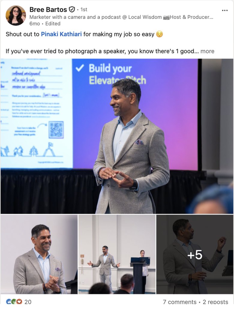 Bree Bartos LinkedIn post