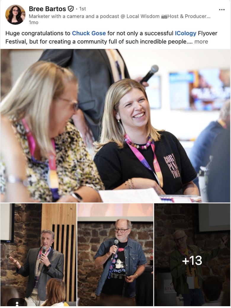 Bree Bartos LinkedIn post