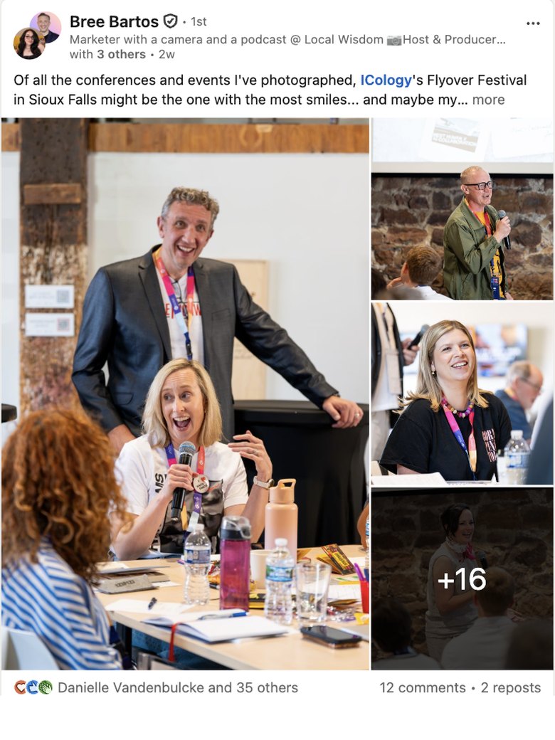 Bree Bartos LinkedIn post