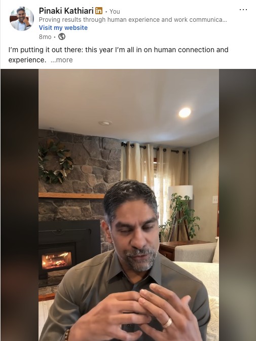 Pinaki Kathiari LinkedIn post