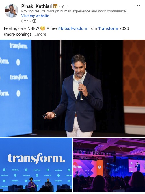 Pinaki Kathiari LinkedIn post