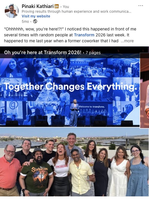 Pinaki Kathiari LinkedIn post