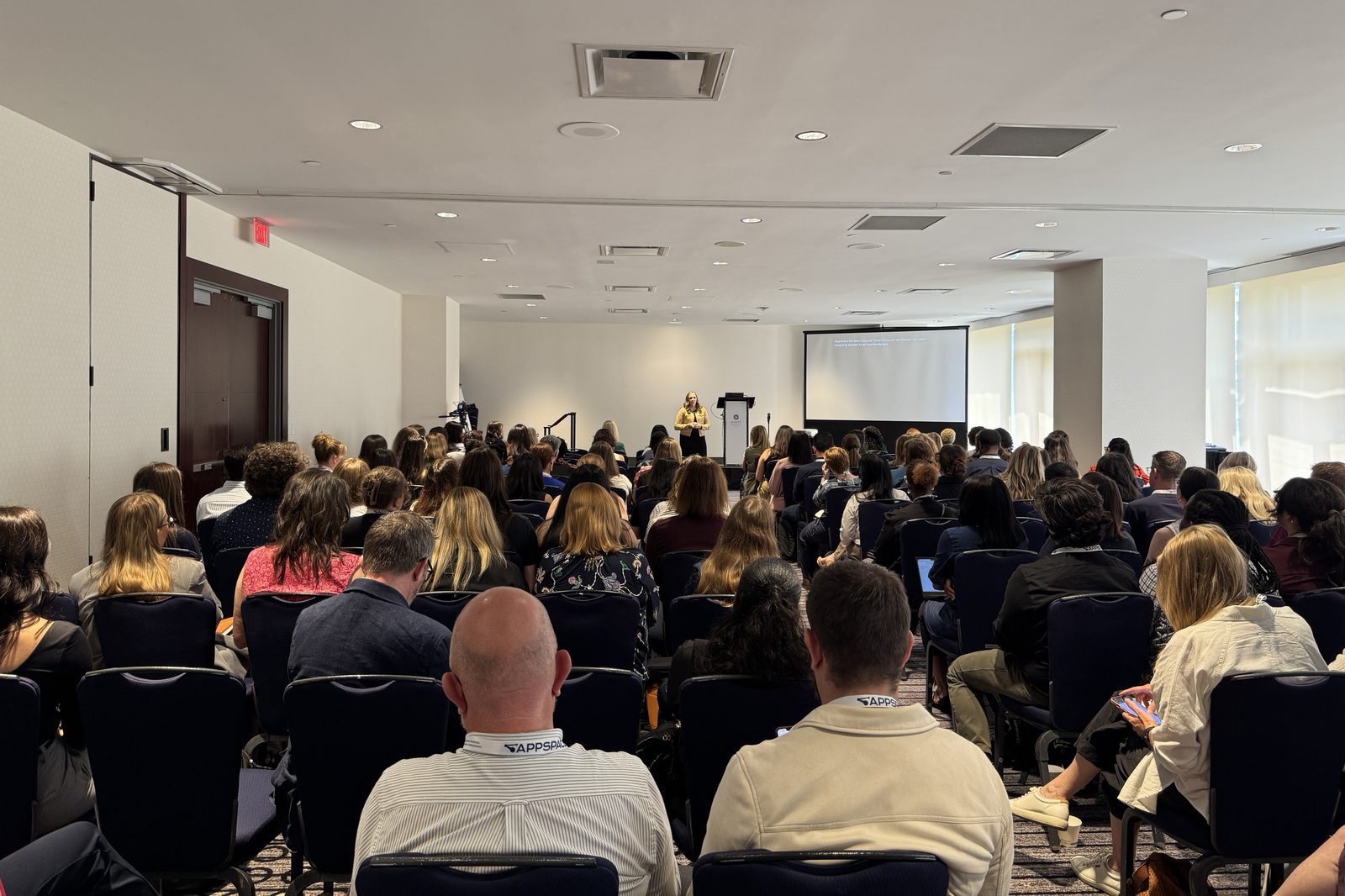 A packed room for Kelsey Buckholtz at IABC World Conference 2025, Vancouver
