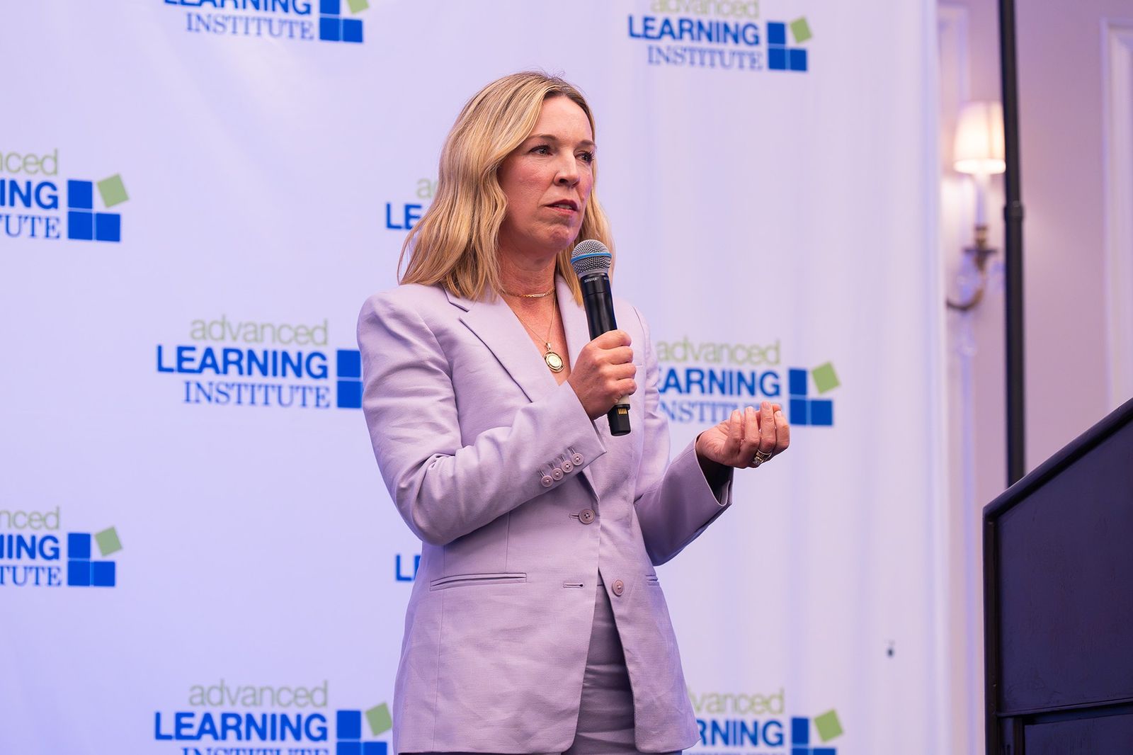 Alexa Rudin sharing Alaska Airlines' story