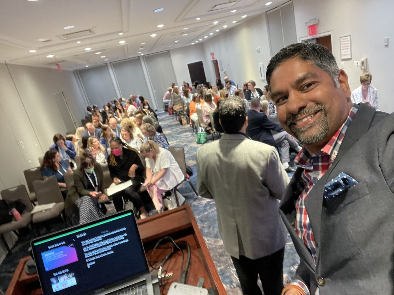 Pinaki Kathiari with a packed room at IABC World Conference 2022